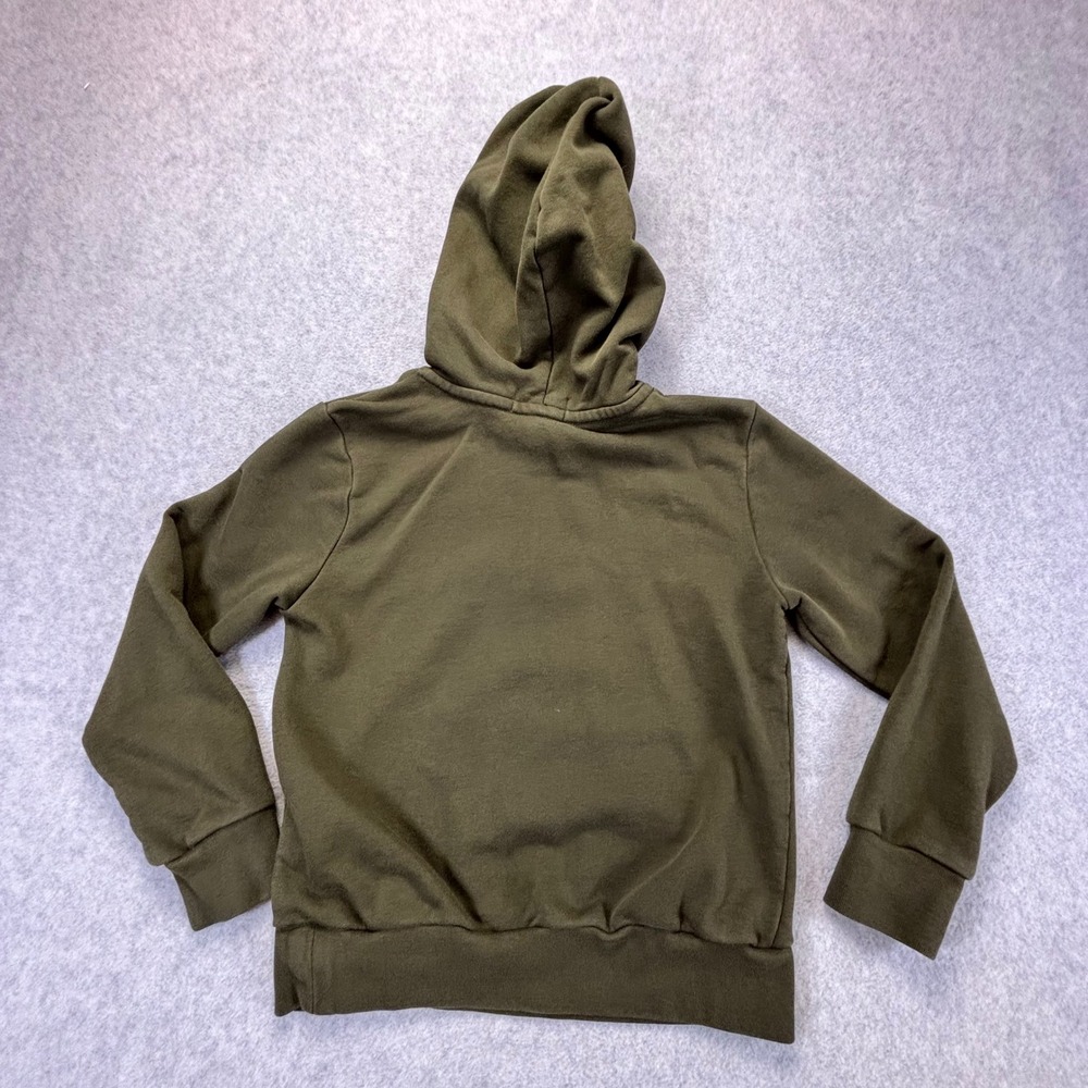 Polo Ralph Lauren Hoodie Kids Size 8 Olive Green Logo Pullover - Picture 2 of 5